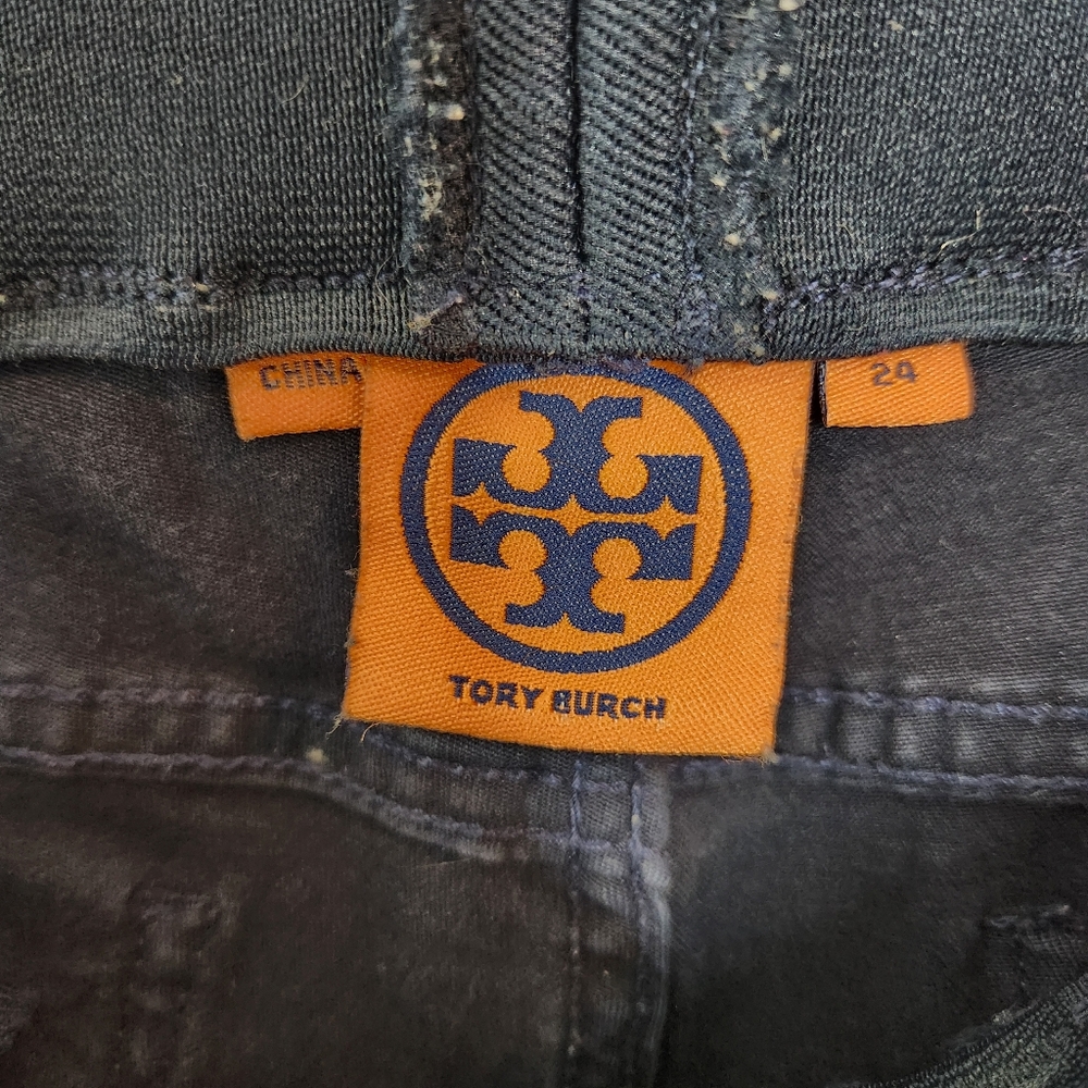 Tory Burch Navy Blue Jean Leggings Jeggings Skinny Size 24 - Picture 7 of 7